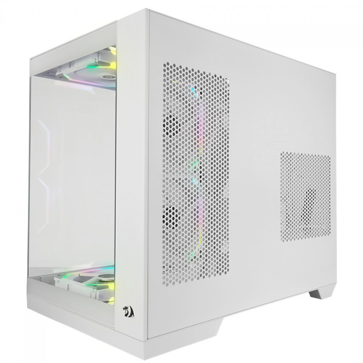 Gabinete Gamer Redragon Wideload Pro, Mid Tower, Vidro Temperado, ATX, White, Sem Fonte, Sem Fan, CA-604W-PRO