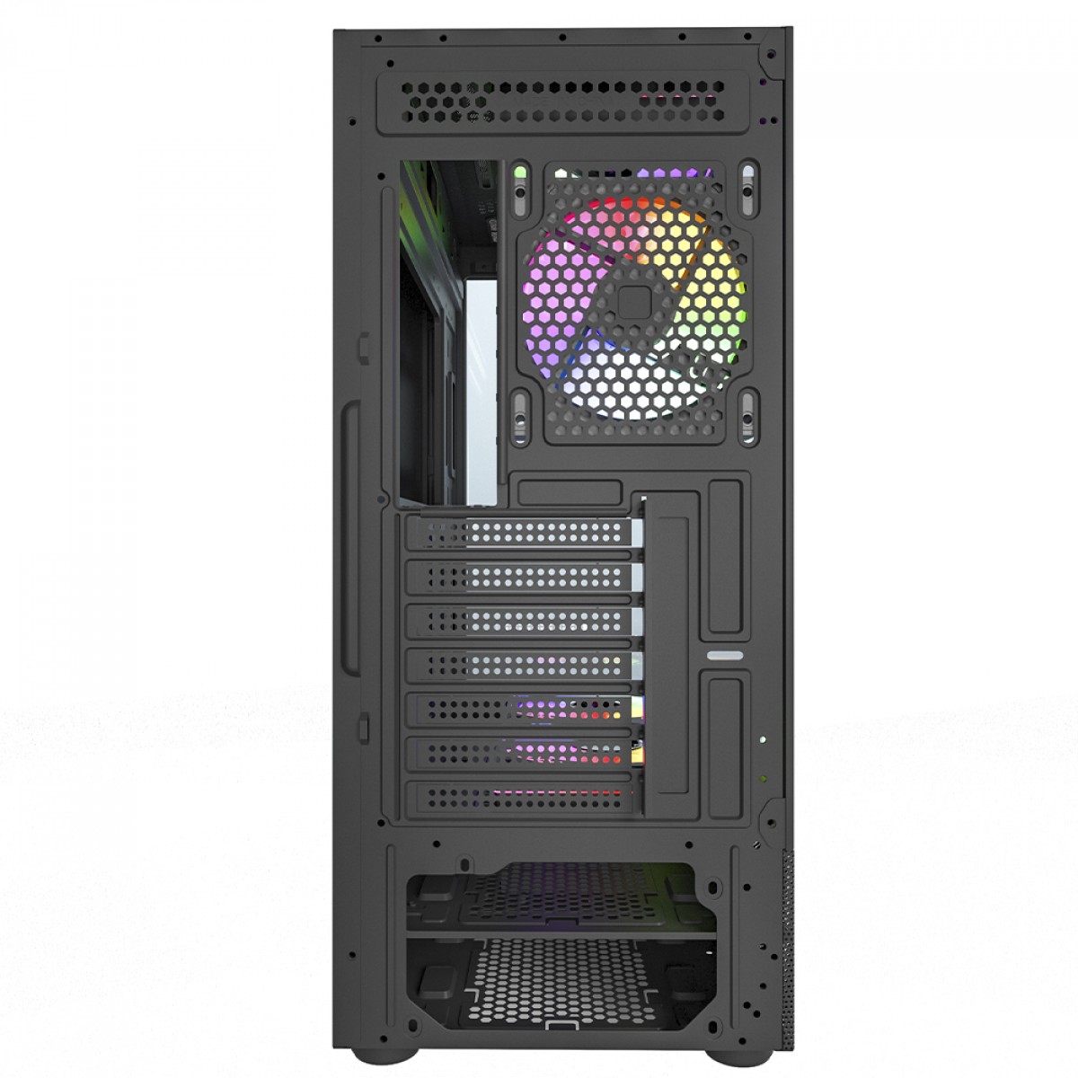 Gabinete Gamer SuperFrame Boreas, Mid Tower, Vidro Temperado, ATX, Com 3 Fans ARGB, Preto, SFGB-BOREAS-3
