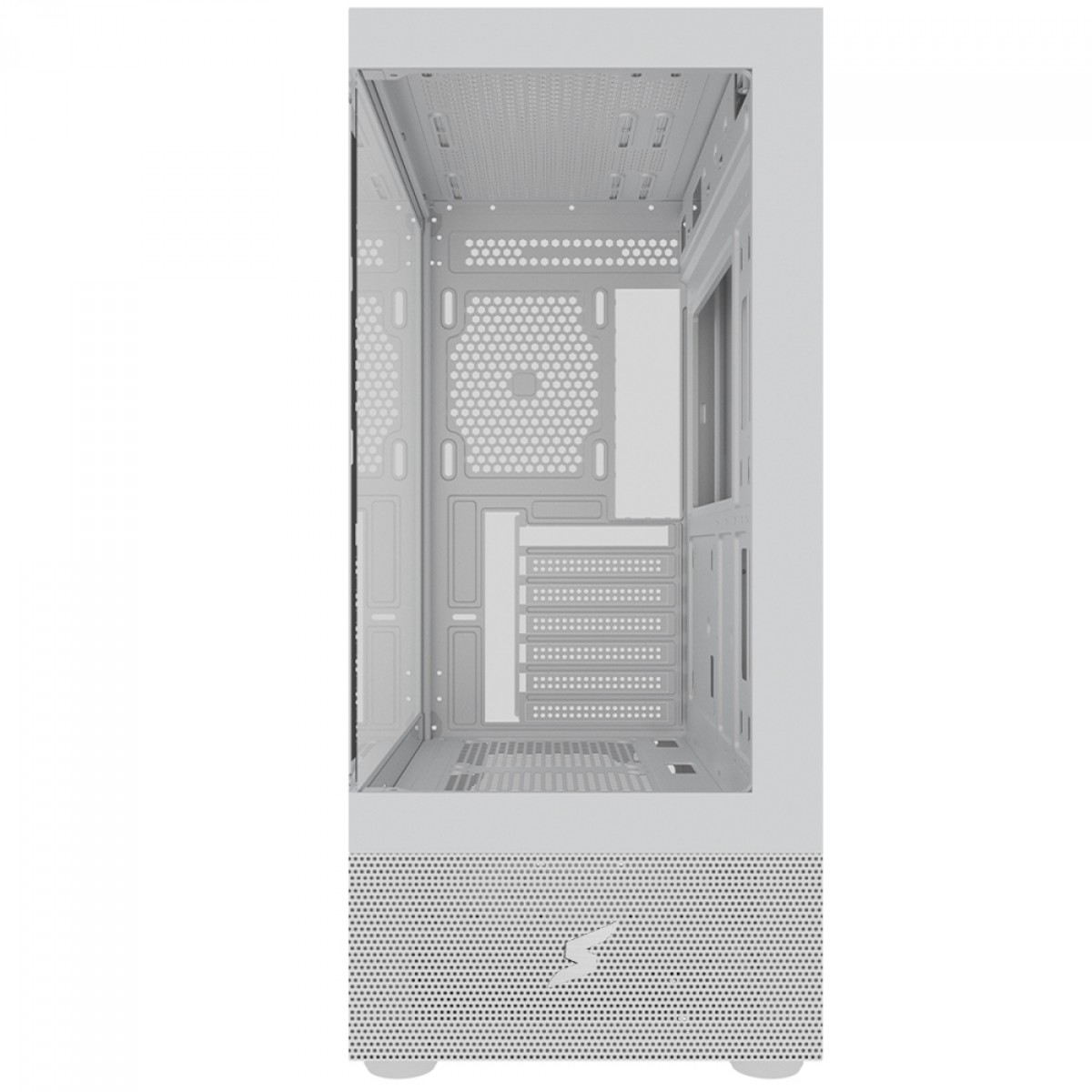 Gabinete Gamer SuperFrame Boreas, Mid Tower, Vidro Temperado, ATX, Sem Fans, Branco, SFGW-BOREAS-0