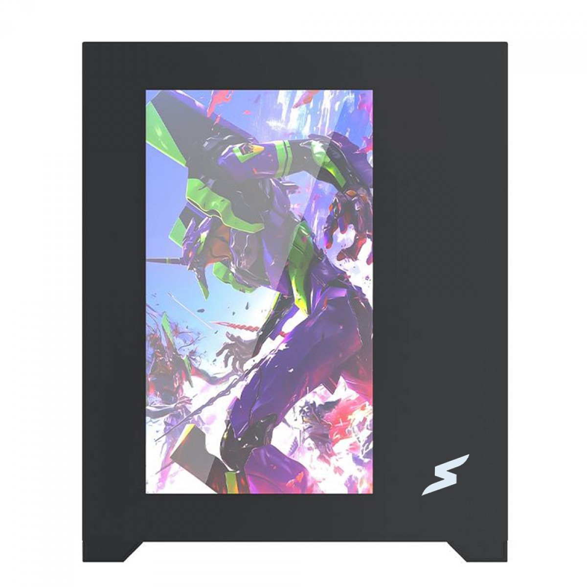 Gabinete Gamer SuperFrame Box Magic, Mid Tower, Vidro Temperado, Com Display LCD 13.3 Pol, ATX, Preto, Sem Fonte, Com 6 Fans, SF-CS-BMMAB6F - Open Box