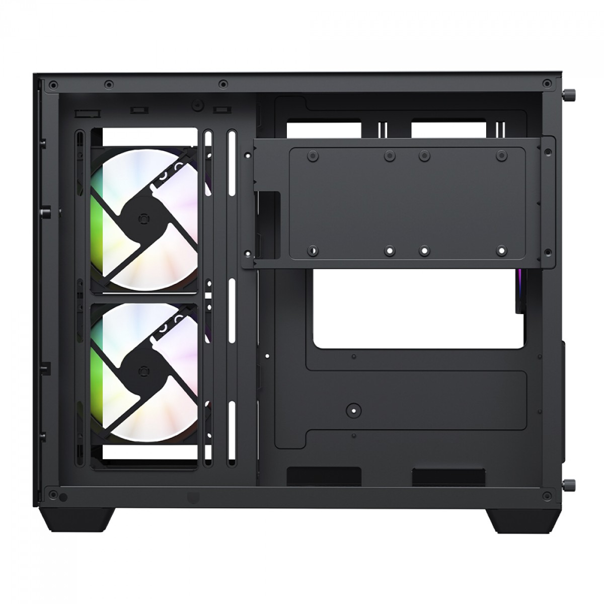 Gabinete Gamer SuperFrame Box, Mid Tower, Vidro Temperado, M-ATX, Black, Sem Fonte, Sem Fan