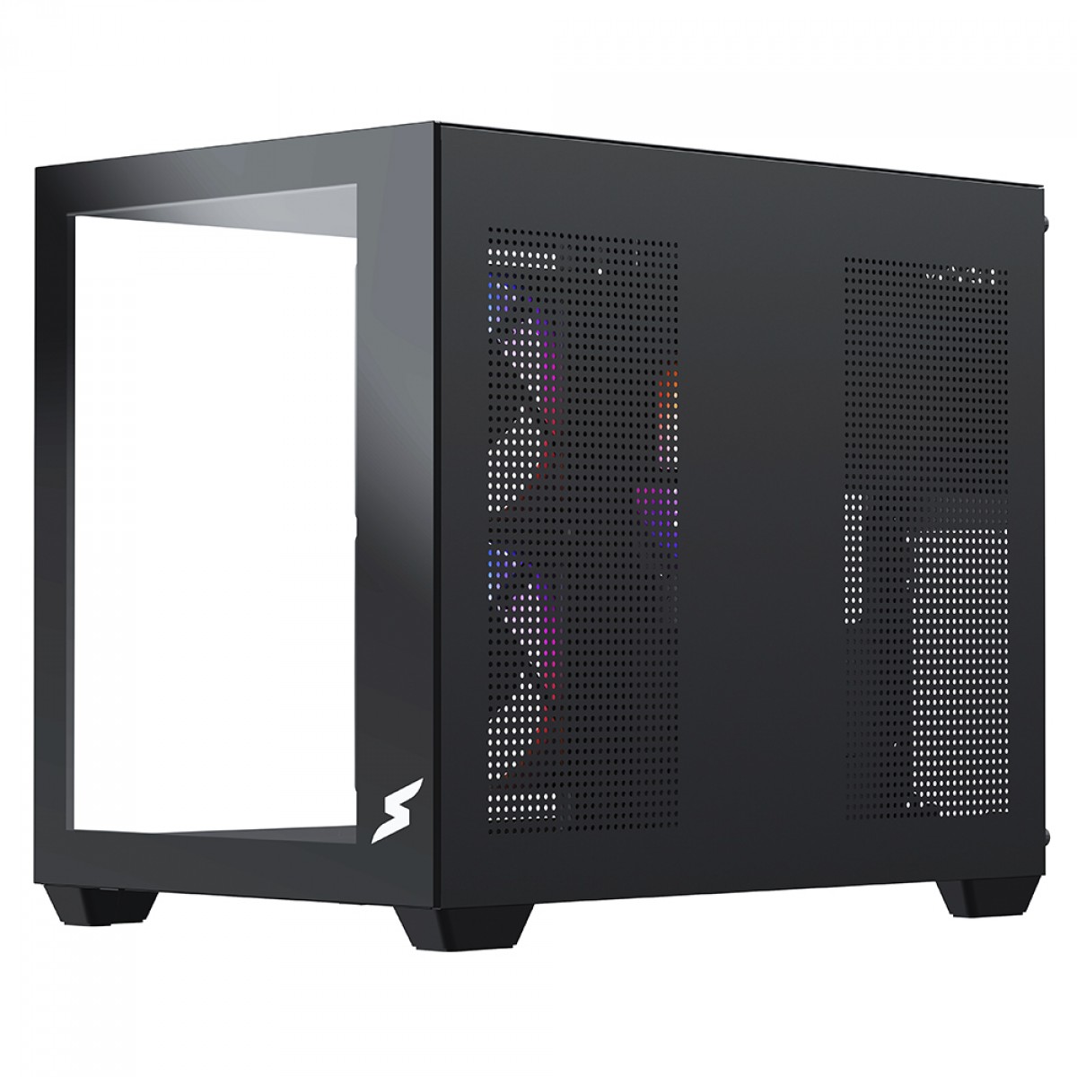 Gabinete Gamer SuperFrame Box, Mid Tower, Vidro Temperado, M-ATX, Black, Sem Fonte, Sem Fan