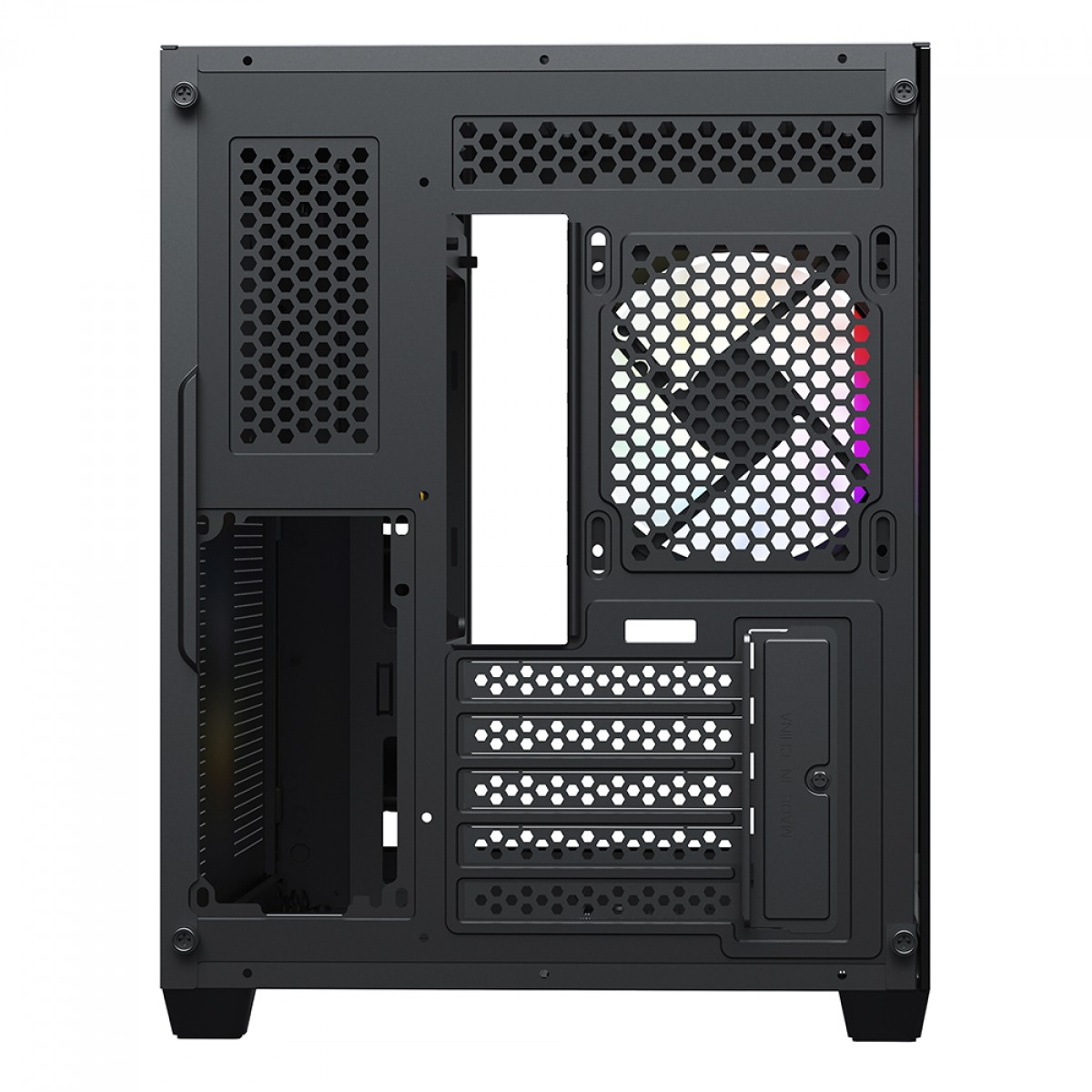 Gabinete Gamer SuperFrame Box, Mid Tower, Vidro Temperado, M-ATX, Black, Sem Fonte, Sem Fan