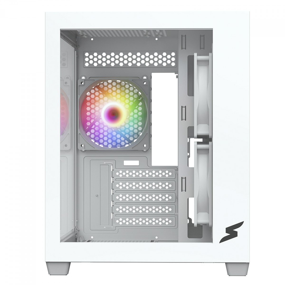 Gabinete Gamer SuperFrame Box, Mid Tower, Vidro Temperado, M-ATX, White, Sem Fonte, Com 3 Fans