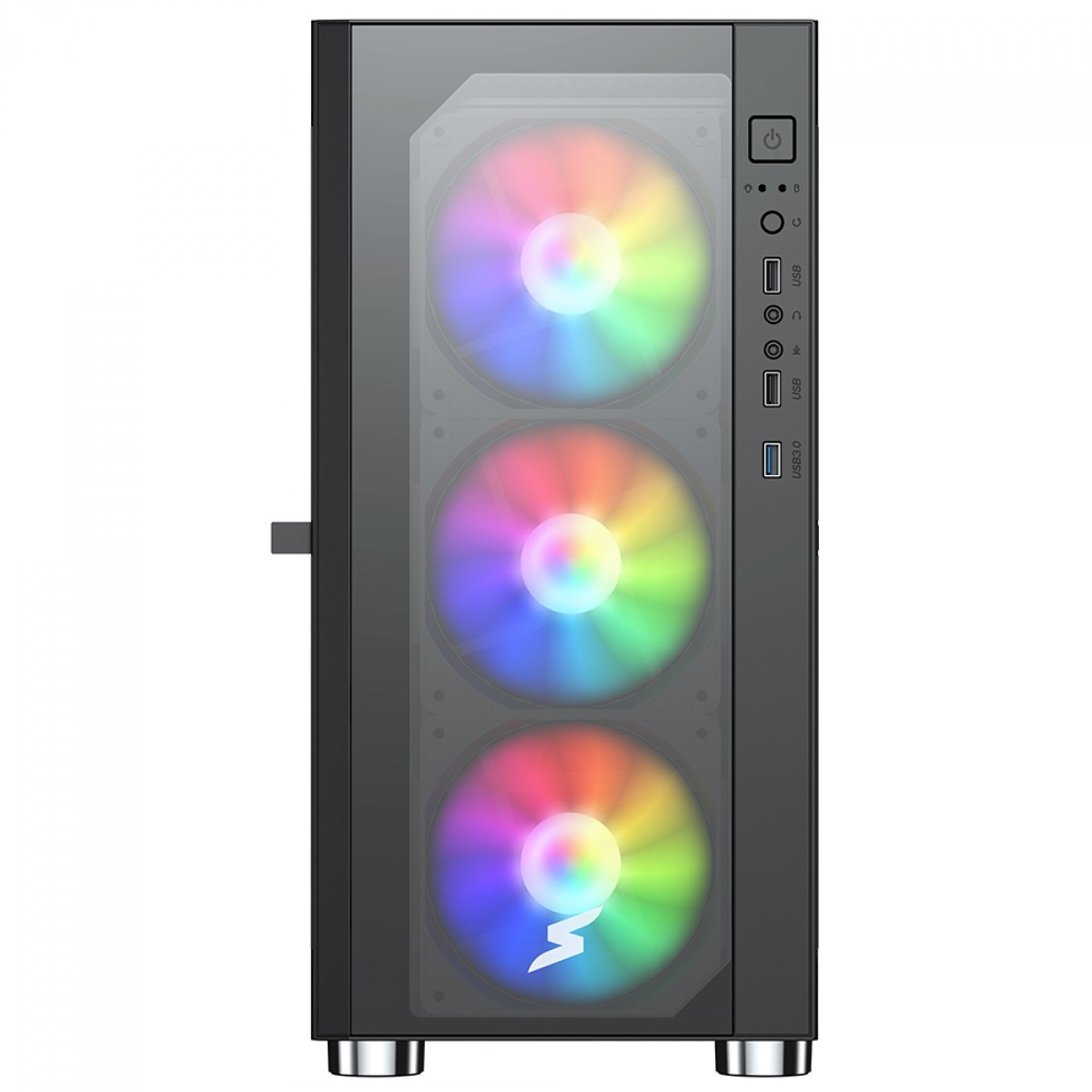 Gabinete Gamer SuperFrame Bunker, Mid Tower, Vidro Temperado, M-ATX, Black, Sem Fonte, Com 3 Fans