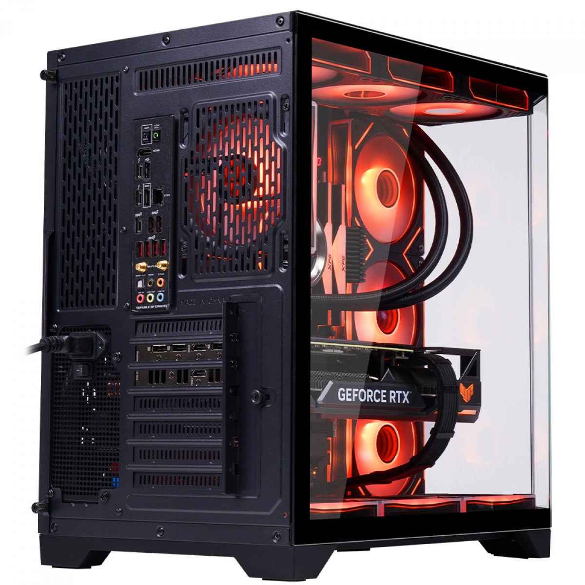 Gabinete Gamer SuperFrame Cristal, Mid Tower, Vidro Temperado, ATX, Com 4 Fans ARGB, Preto, SF-CS-CTMAB4F 
