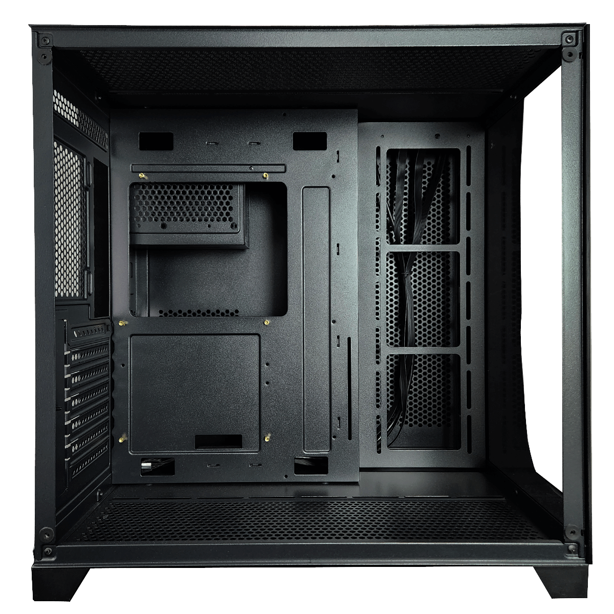 Gabinete Gamer SuperFrame Cube, Mid Tower, Vidro Temperado, ATX, Black, Sem Fonte, Com 10 Fans ARGB