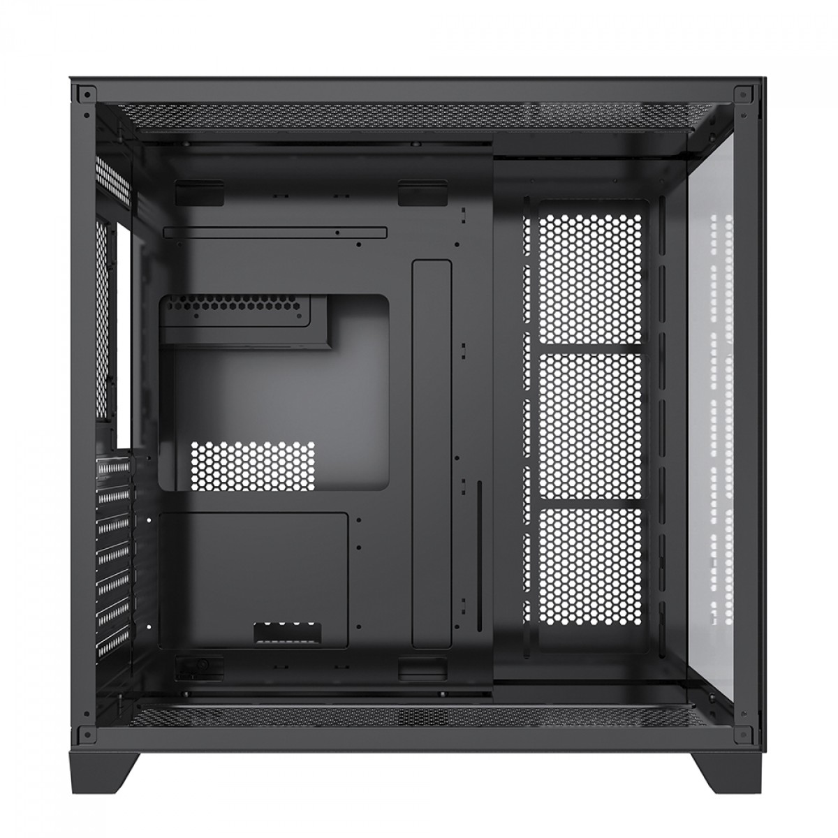 Gabinete Gamer SuperFrame Cube, Mid Tower, Vidro Temperado, ATX, Black, Sem Fonte, Sem Fan  