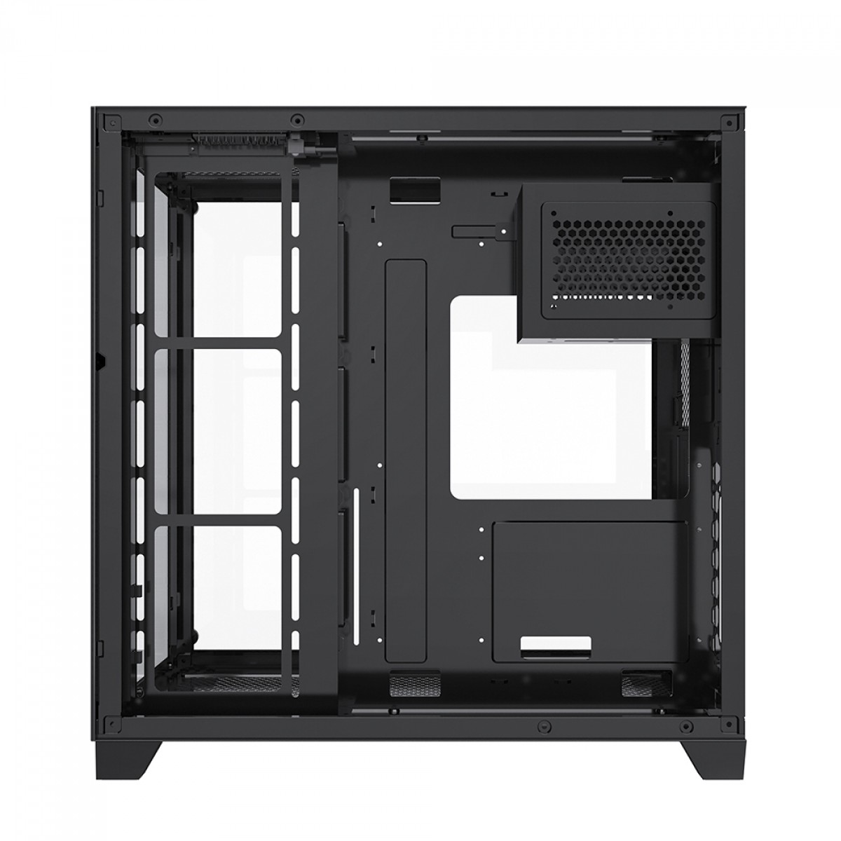 Gabinete Gamer SuperFrame Cube, Mid Tower, Vidro Temperado, ATX, Black, Sem Fonte, Sem Fan  