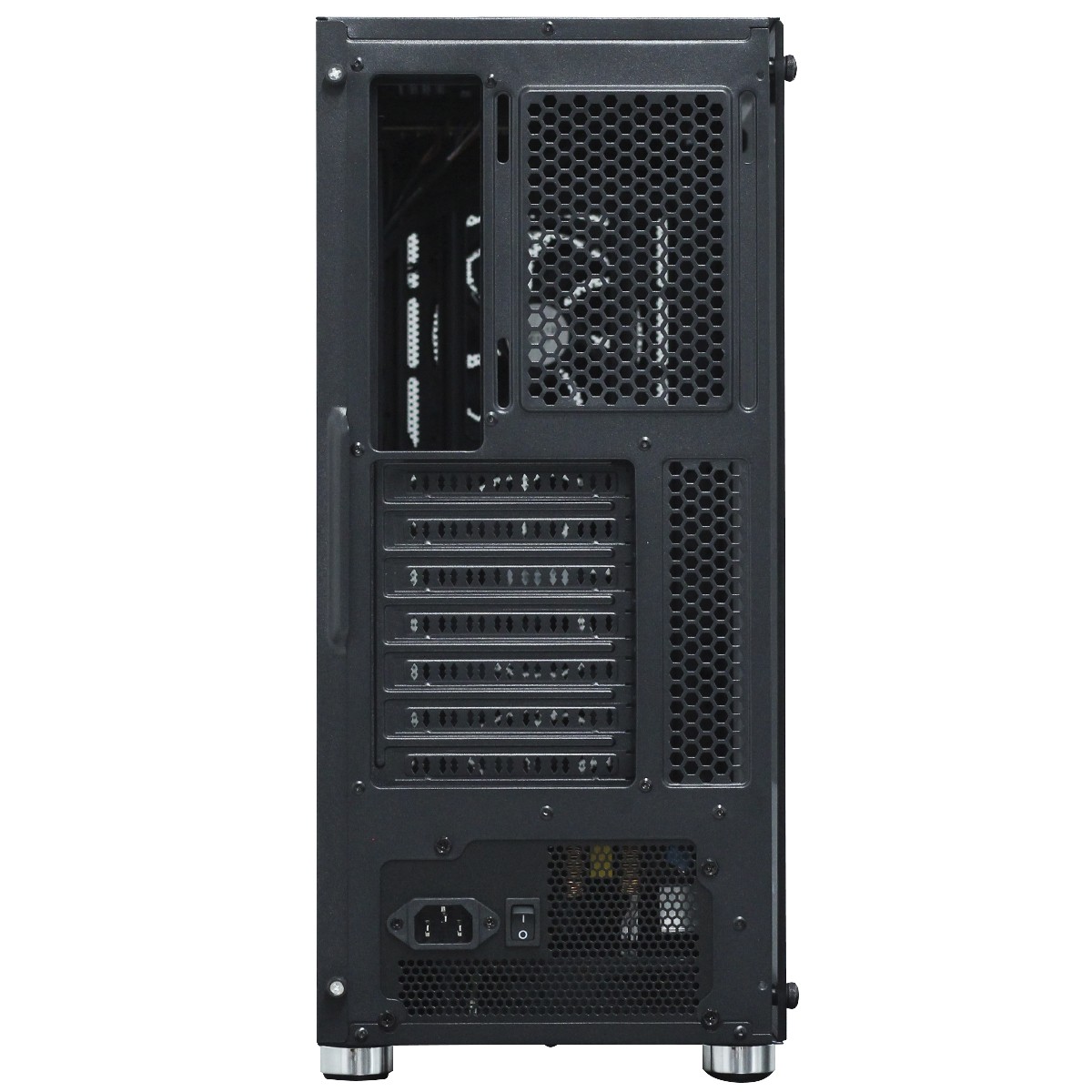 Gabinete Gamer SuperFrame Flow, Mid Tower, RGB, Vidro Temperado, ATX, Black, Sem Fonte, Com 3 Fans