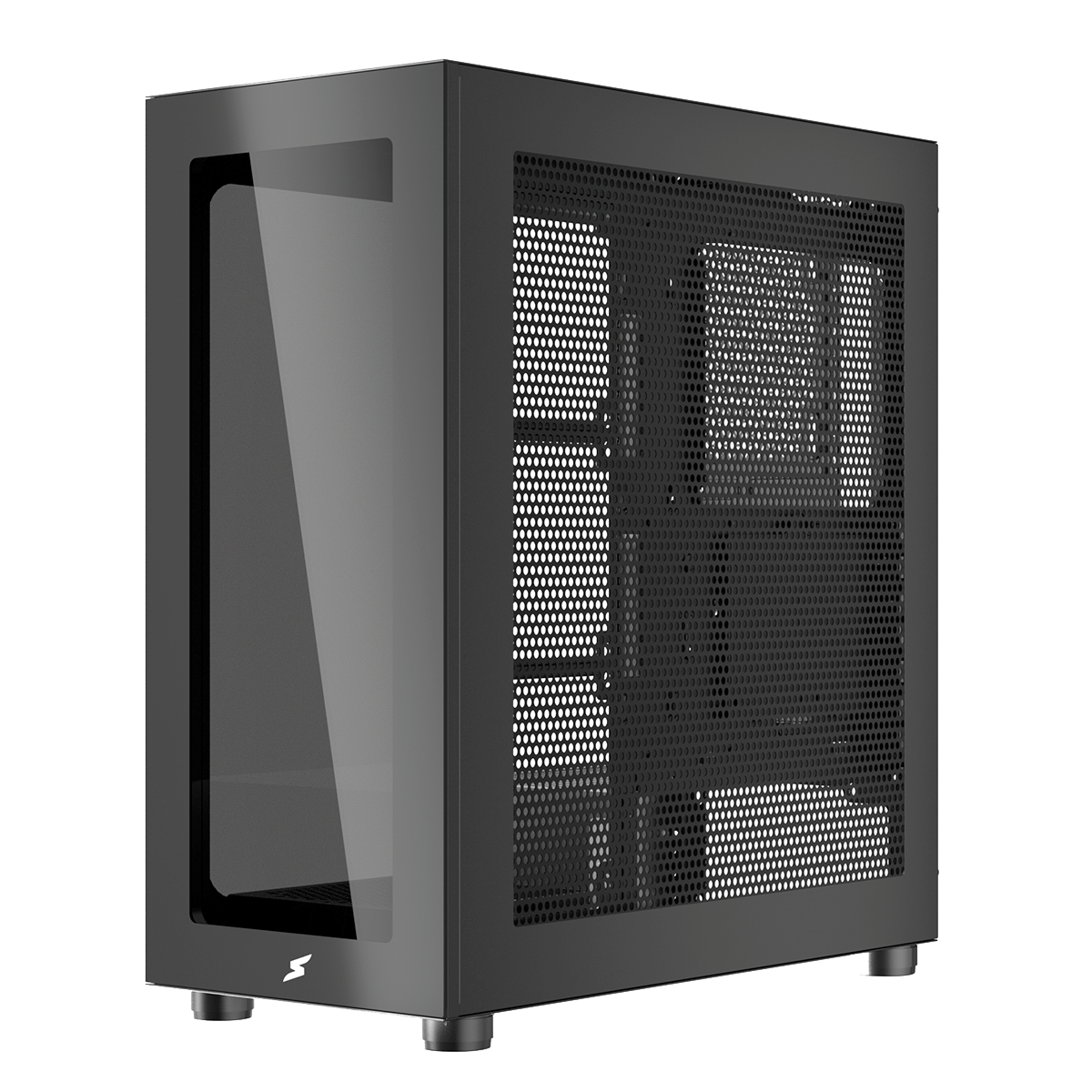 Gabinete Gamer SuperFrame Glass, Mid Tower, RGB, Vidro Temperado, ATX, Black, Sem Fonte, Sem Fans