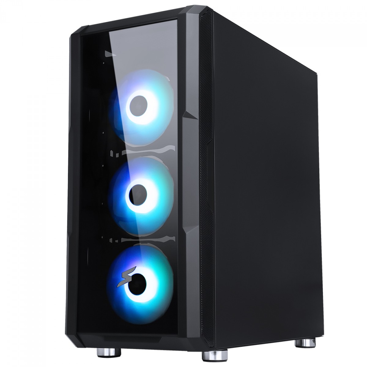 Gabinete Gamer SuperFrame Hazy, Mid Tower, RGB, Vidro Temperado, E-ATX, Black, Sem Fonte, Com 3 Fans ARGB