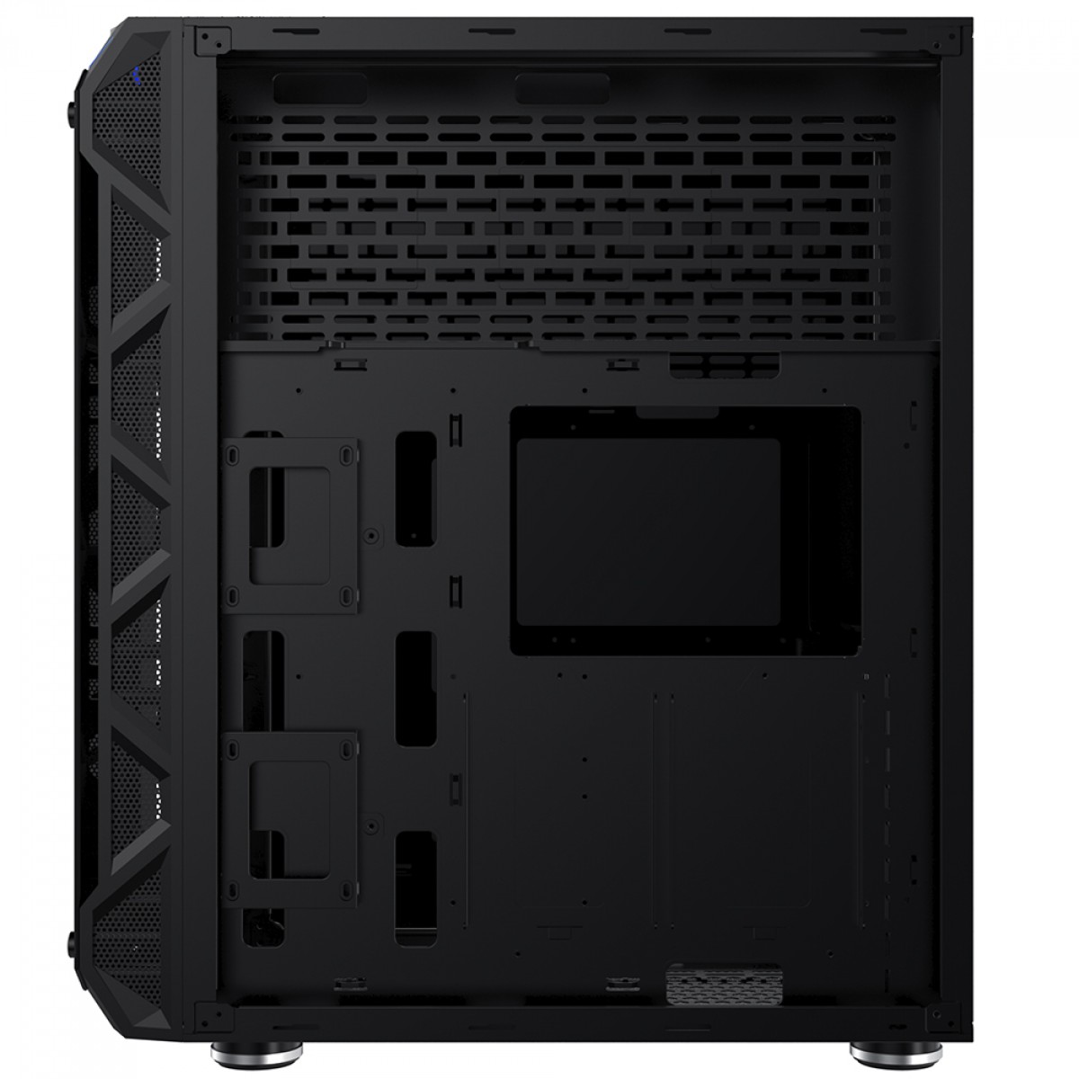 Gabinete Gamer SuperFrame Hércules, Full Tower, RGB, Vidro Temperado, E-ATX, Black, Sem Fonte, Com 5 Fans