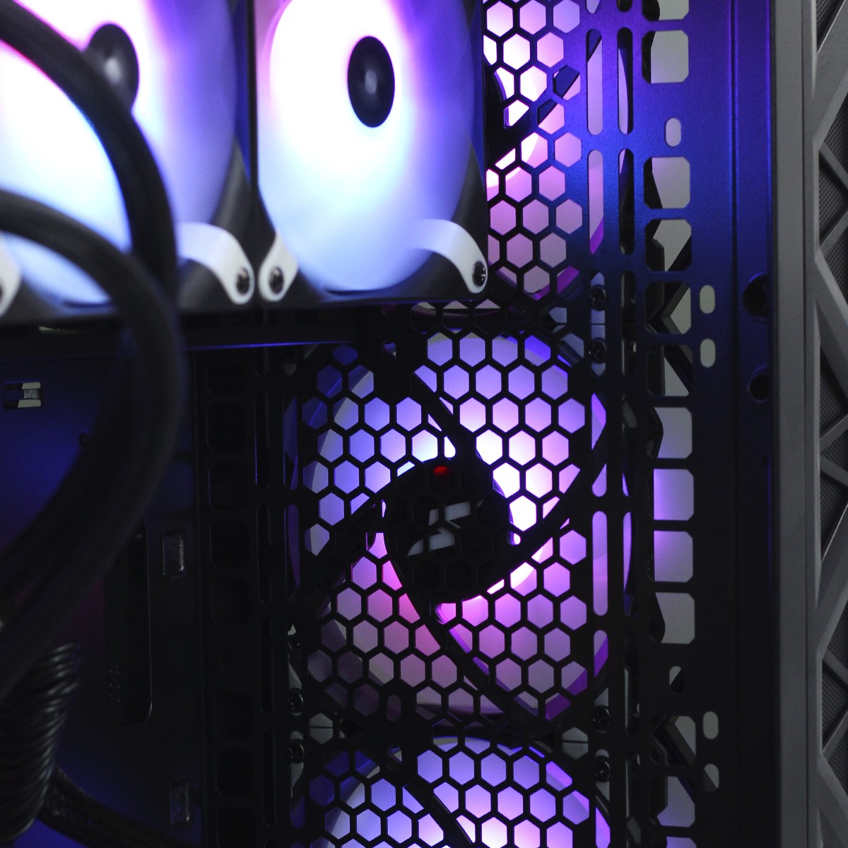 Gabinete Gamer SuperFrame Hércules, Full Tower, RGB, Vidro Temperado, E-ATX, Black, Sem Fonte, Com 5 Fans