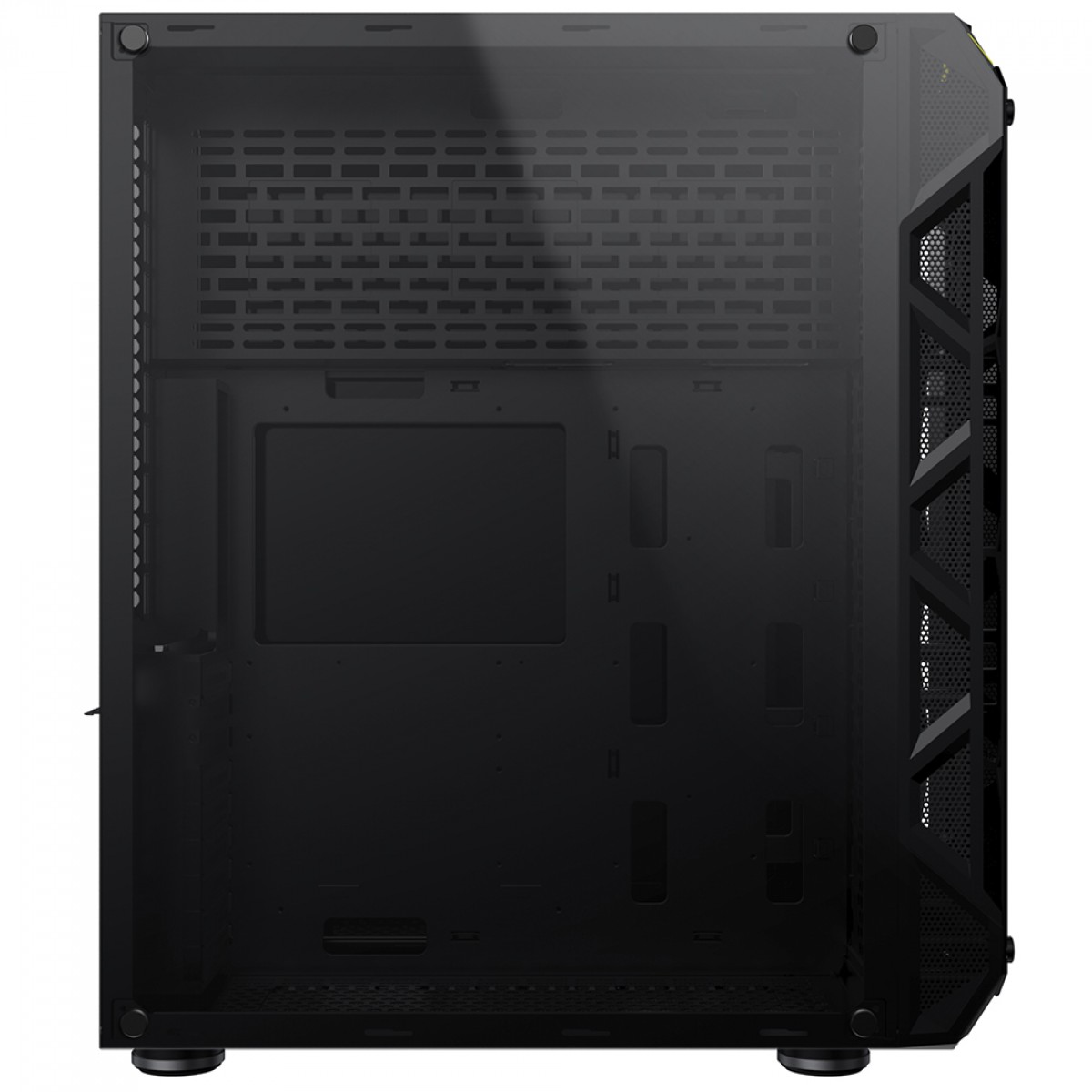 Gabinete Gamer SuperFrame Hércules, Full Tower, RGB, Vidro Temperado, E-ATX, Black, Sem Fonte, Sem Fan