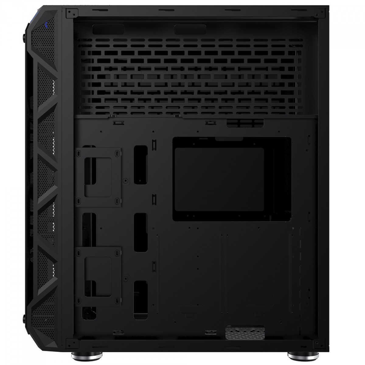 Gabinete Gamer SuperFrame Hércules, Full Tower, RGB, Vidro Temperado, E-ATX, Black, Sem Fonte, Sem Fan