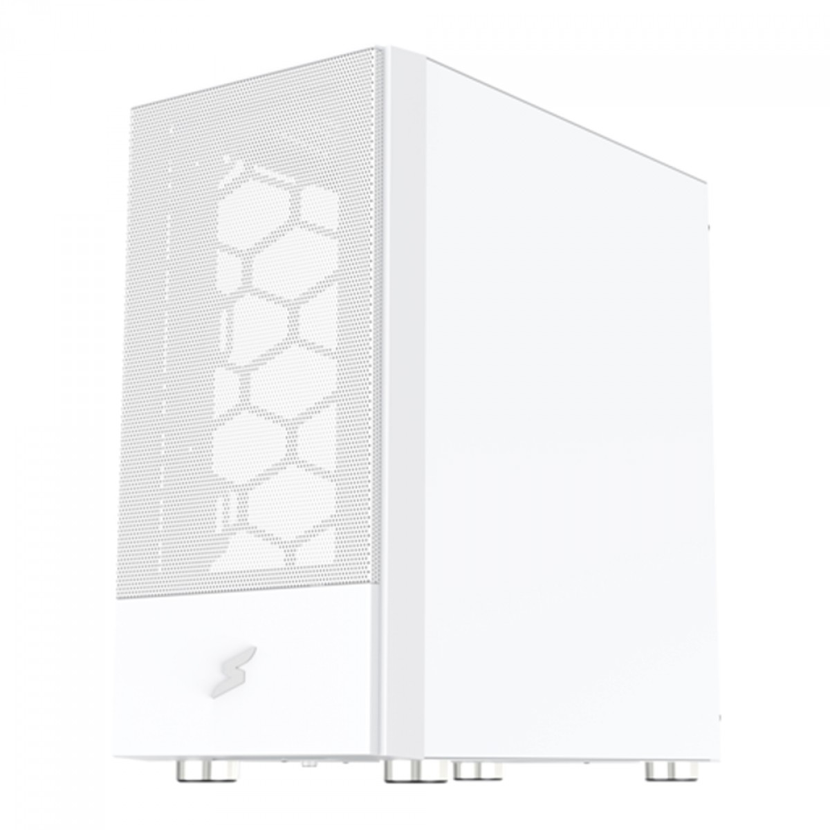 Gabinete Gamer SuperFrame Mesh, White, Mid Tower, Vidro Temperado, MATX, Sem Fonte, Com 3 Fans, SF-CS-MSMSW3F