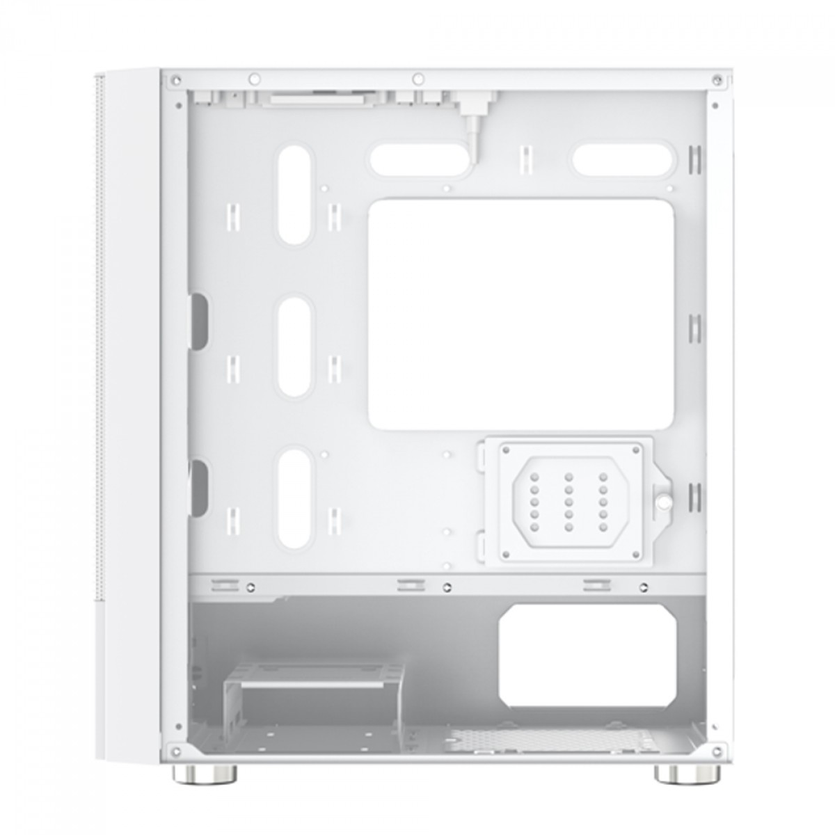 Gabinete Gamer SuperFrame Mesh, White, Mid Tower, Vidro Temperado, MATX, Sem Fonte, Com 3 Fans, SF-CS-MSMSW3F