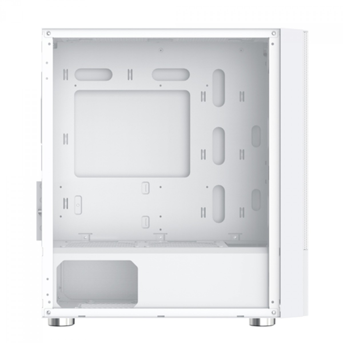 Gabinete Gamer SuperFrame Mesh, White, Mid Tower, Vidro Temperado, MATX, Sem Fonte, Com 3 Fans, SF-CS-MSMSW3F