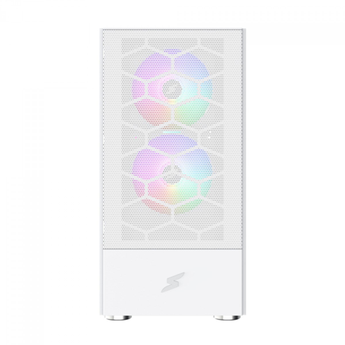 Gabinete Gamer SuperFrame Mesh, White, Mid Tower, Vidro Temperado, MATX, Sem Fonte, Com 3 Fans, SF-CS-MSMSW3F