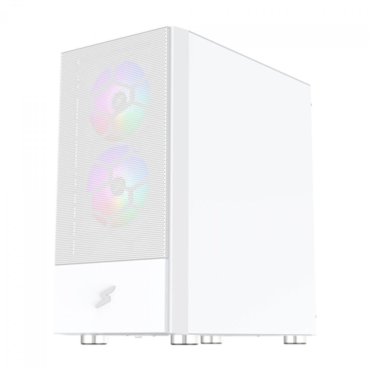 Gabinete Gamer SuperFrame Mesh, White, Mid Tower, Vidro Temperado, MATX, Sem Fonte, Com 3 Fans, SF-CS-MSMSW3F