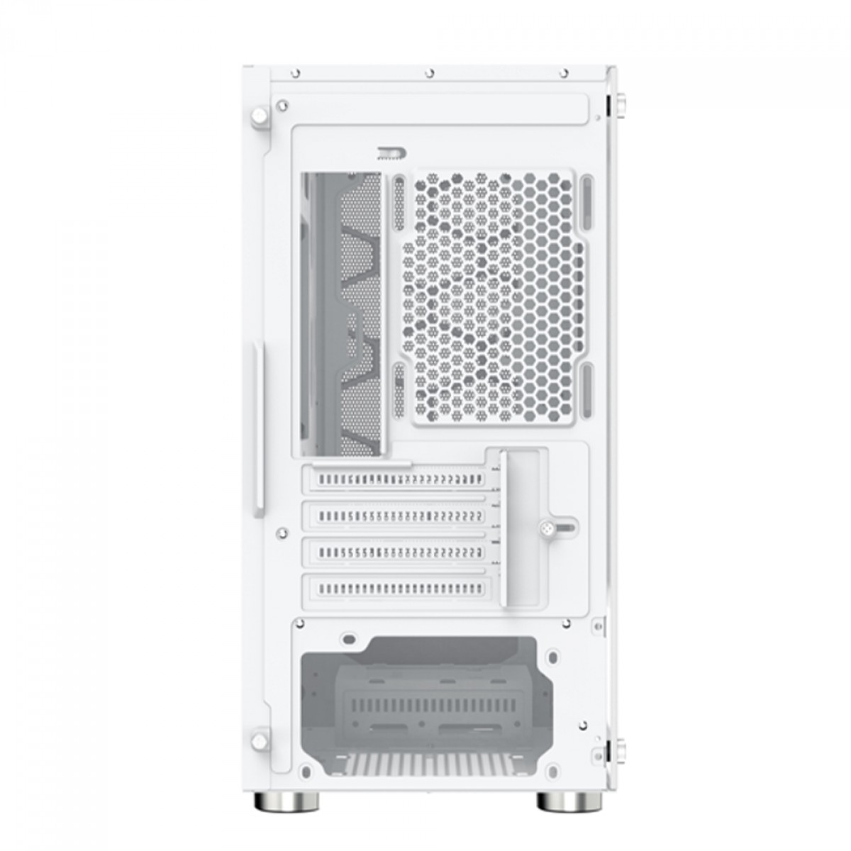 Gabinete Gamer SuperFrame Mesh, White, Mid Tower, Vidro Temperado, MATX, Sem Fonte, Com 3 Fans, SF-CS-MSMSW3F
