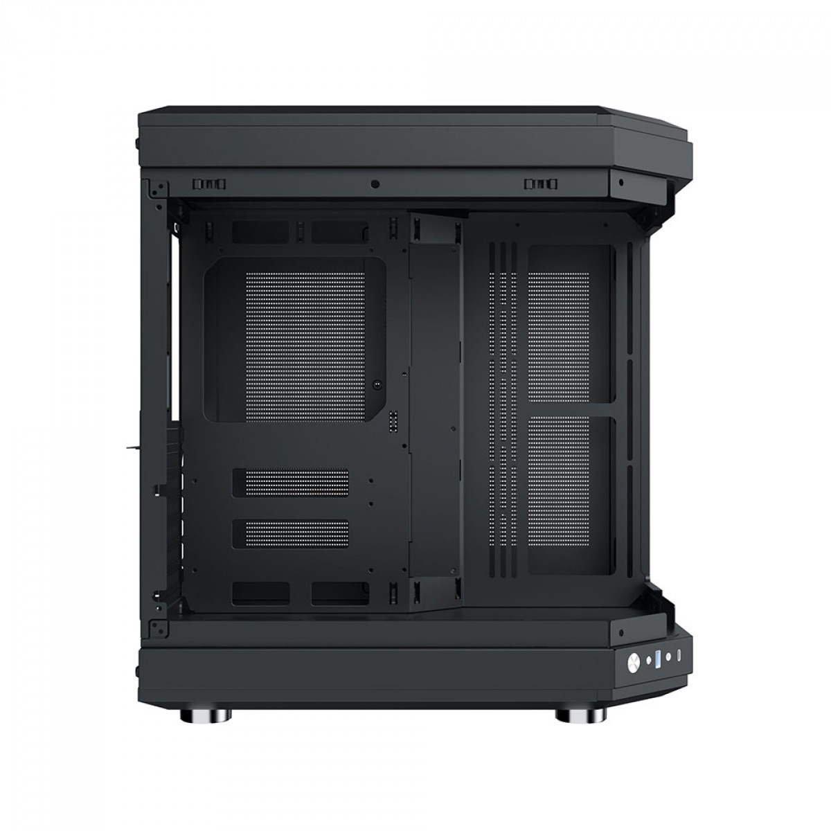 Gabinete Gamer SuperFrame Power Cube, Mid Tower, Vidro Temperado, EATX, Black, Sem Fonte, Sem Fan 