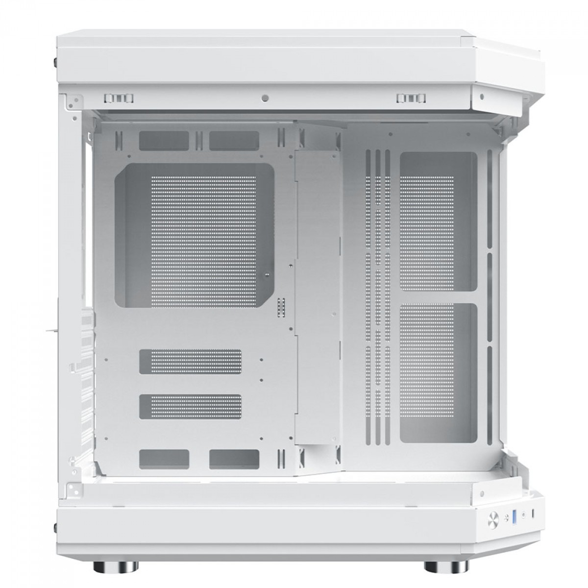 Gabinete Gamer SuperFrame Power Cube, Mid Tower, Vidro Temperado, EATX, White, Sem Fonte, Sem Fan