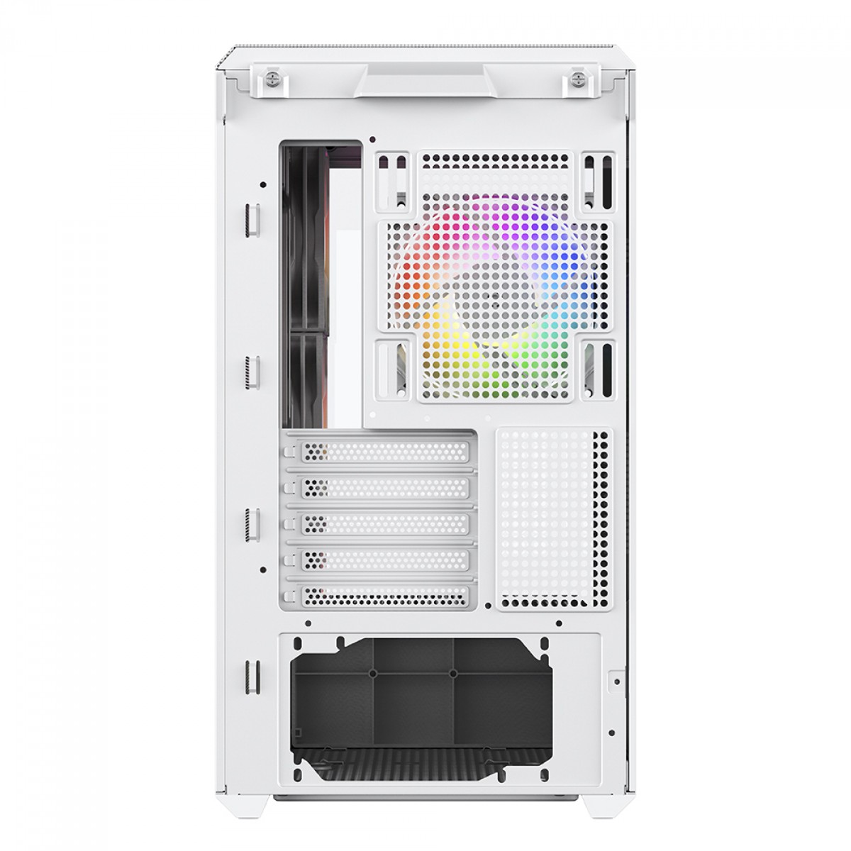 Gabinete Gamer SuperFrame Ragnarok, Mid Tower, Vidro Temperado, M-ATX, White, Sem Fonte, Com 4 Fans