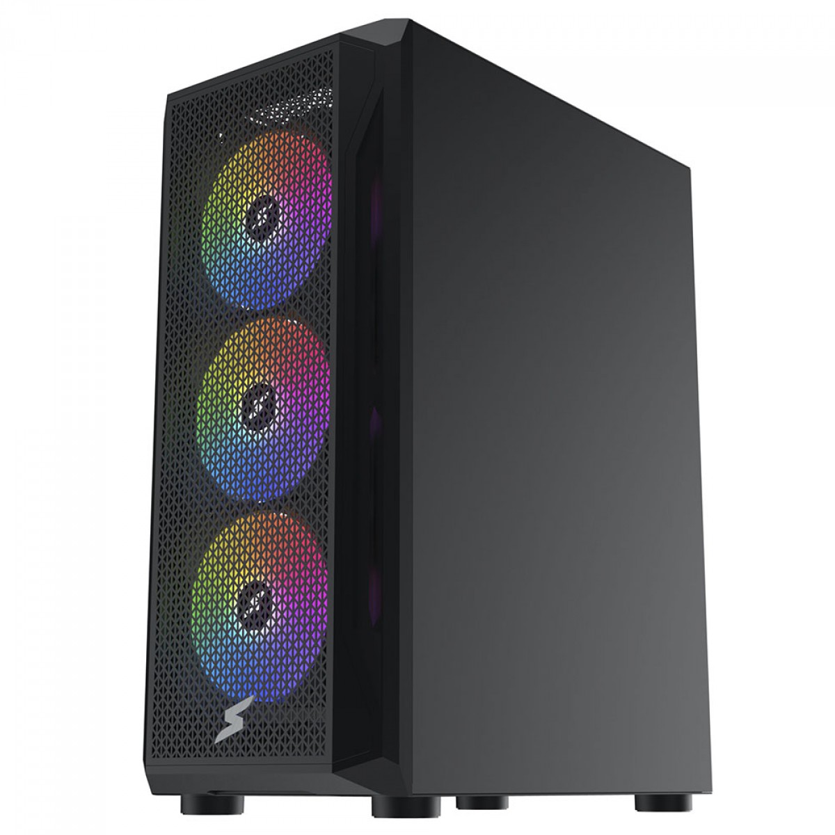 Gabinete Gamer SuperFrame Super X, ARGB, Mid Tower, Vidro Temperado, ATX, Sem Fonte, Com 4 Fans