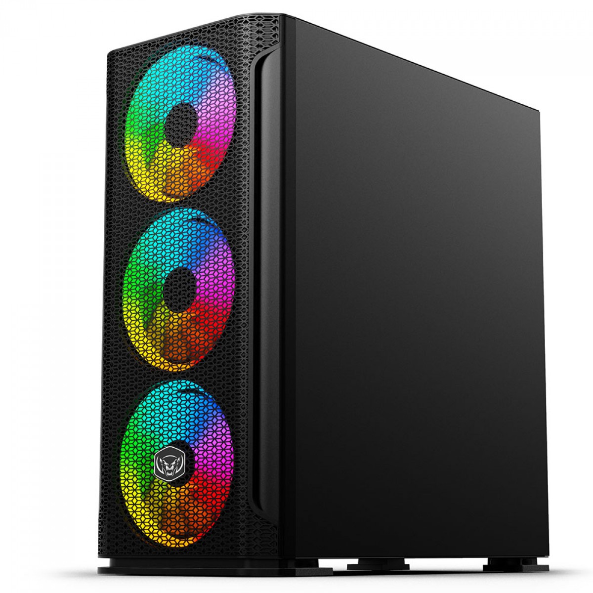 Gabinete Gamer SuperFrame Vamp, Mid Tower, Vidro Temperado, ATX, Black, Sem Fonte, Com 4 Fans, ARGB