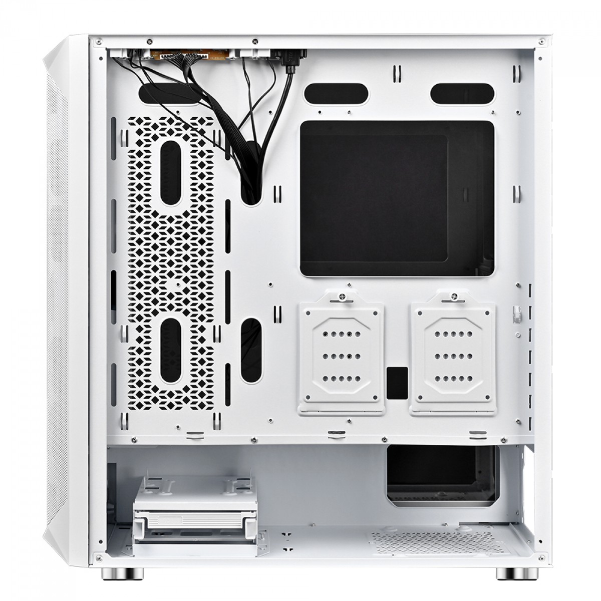 Gabinete Gamer SuperFrame Venon, RGB, Mid Tower, Vidro Temperado, E-ATX, White, Sem Fonte, Com 3 Fans