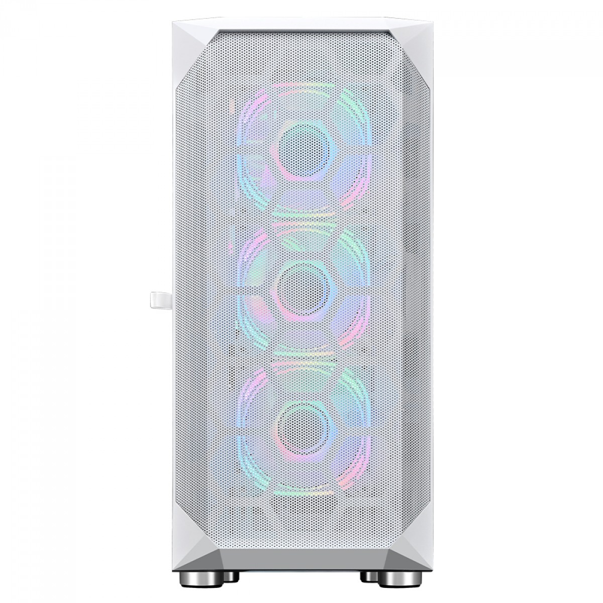 Gabinete Gamer SuperFrame Venon, RGB, Mid Tower, Vidro Temperado, E-ATX, White, Sem Fonte, Com 3 Fans