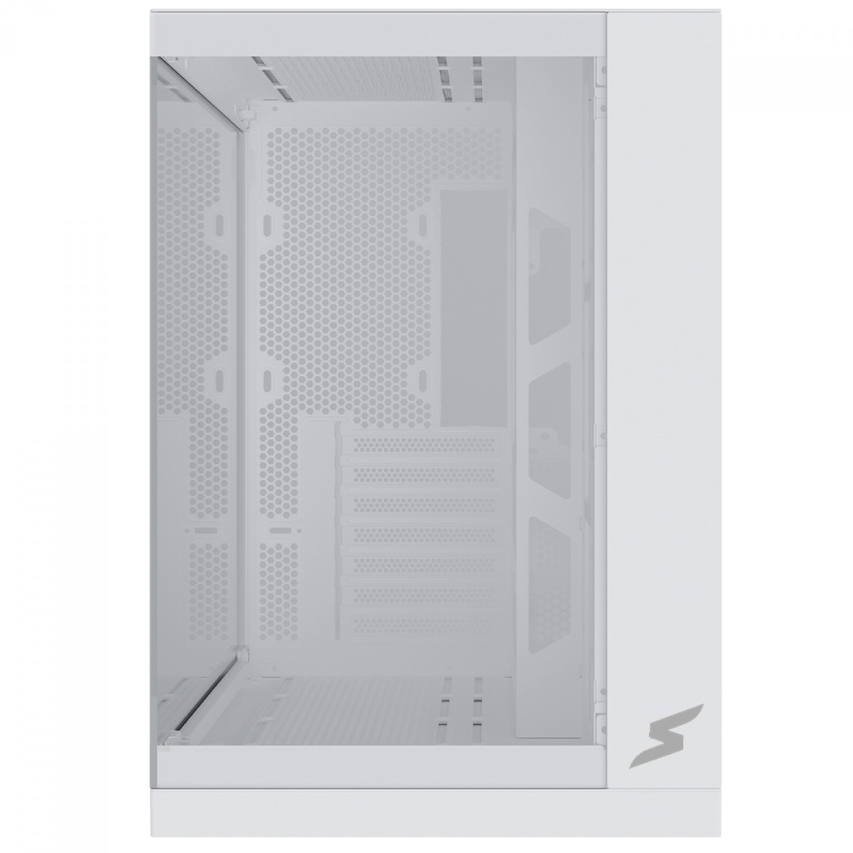 Gabinete Gamer SuperFrame Vhagar, Mid Tower, Vidro Temperado, ATX, Branco, Sem Fan, SF-CS-VGMAWSF