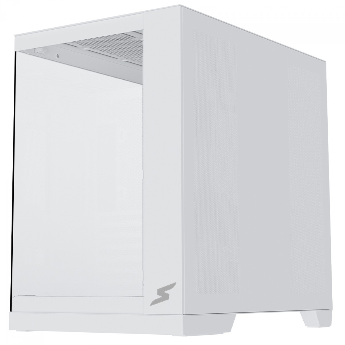 Gabinete Gamer SuperFrame Vhagar, Mid Tower, Vidro Temperado, ATX, Branco, Sem Fan, SF-CS-VGMAWSF