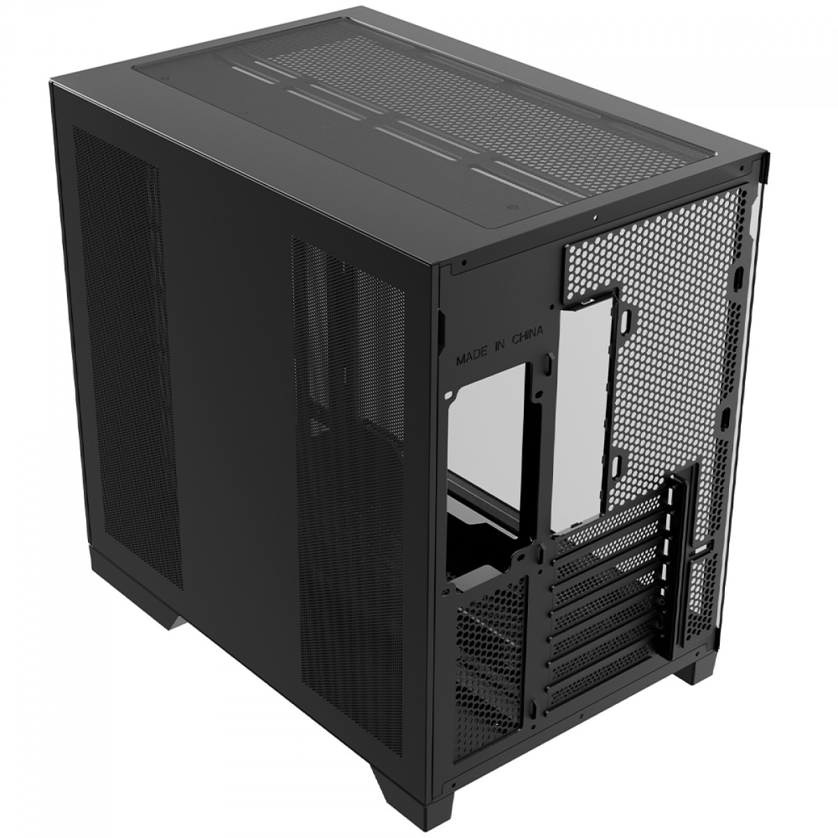 Gabinete Gamer SuperFrame Vhagar, Mid Tower, Vidro Temperado, ATX, Preto, Sem Fan, SF-CS-VGMABSF