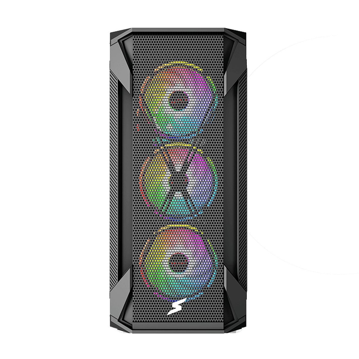 Gabinete Gamer SuperFrame Xtrike, RGB, Mid Tower, Acrílico, E-ATX, Black, Sem Fonte, Com 3 Fans