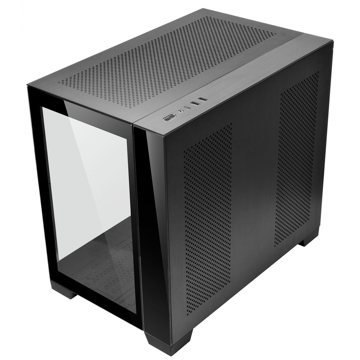 Gabinete Lian Li Dynamic Mini, Mini Tower, Vidro Temperado, Black, mATX, Sem Fonte, Sem Fans, O11D MINI-X