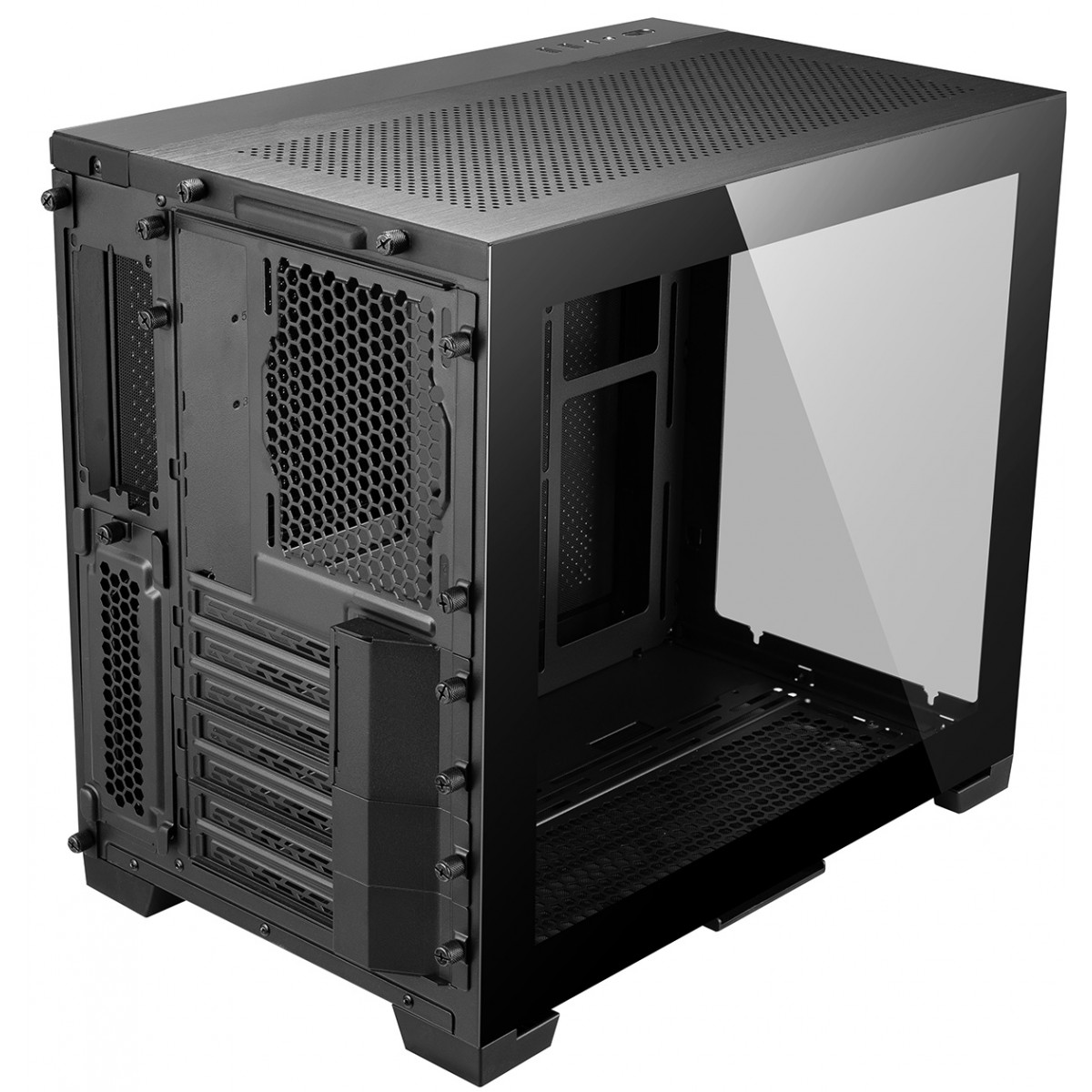 Gabinete Lian Li Dynamic Mini, Mini Tower, Vidro Temperado, Black, mATX, Sem Fonte, Sem Fans, O11D MINI-X