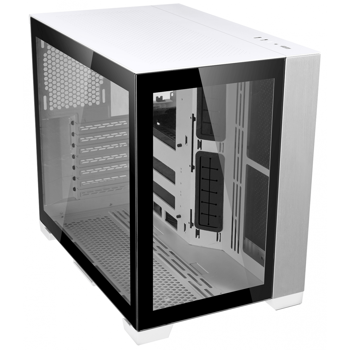 Gabinete Lian Li Dynamic Mini, Mini Tower, Vidro Temperado, White, mATX, Sem Fonte, Sem Fans, O11D MINI-W