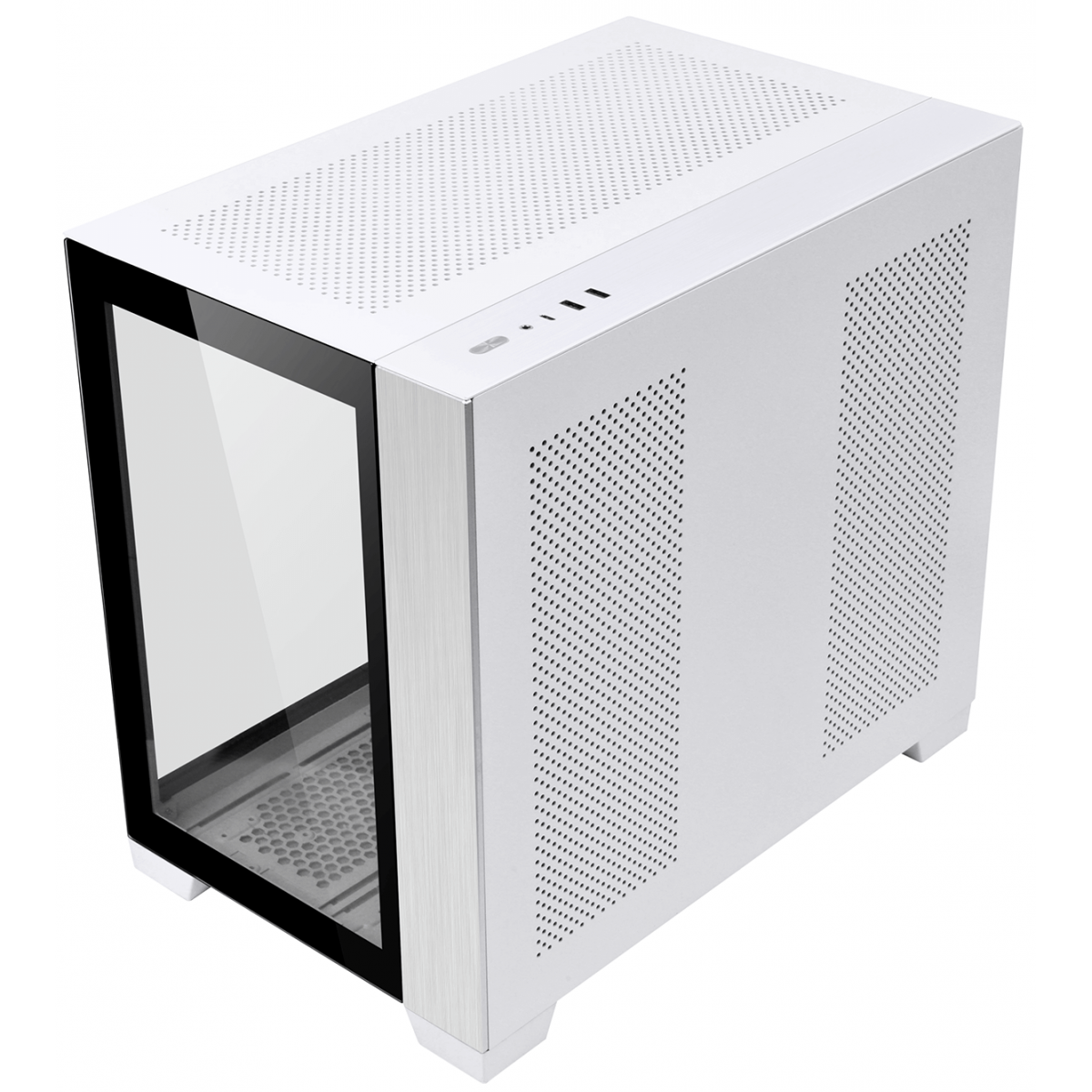Gabinete Lian Li Dynamic Mini, Mini Tower, Vidro Temperado, White, mATX, Sem Fonte, Sem Fans, O11D MINI-W