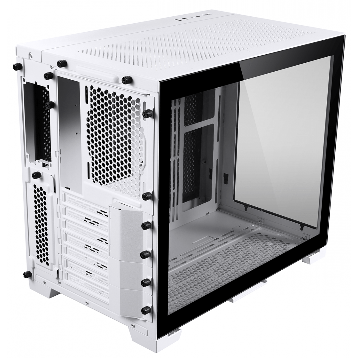 Gabinete Lian Li Dynamic Mini, Mini Tower, Vidro Temperado, White, mATX, Sem Fonte, Sem Fans, O11D MINI-W