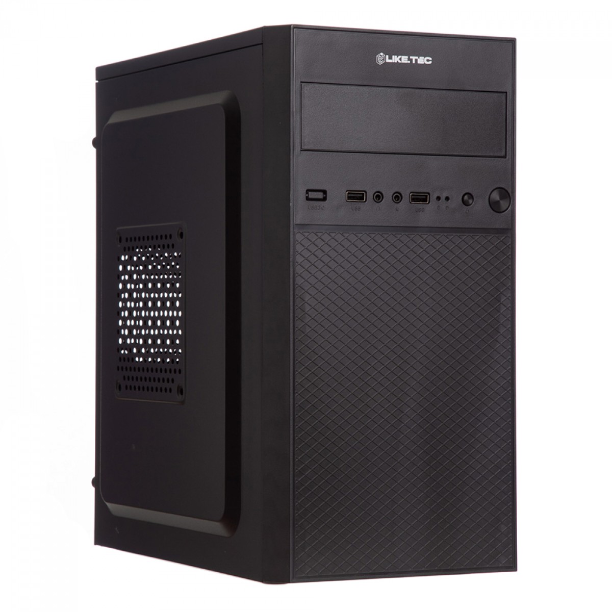 Gabinete Liketec Office Compacto C3, Mid Tower, MATX, Black, Com Fonte, GL-OFFICE-3