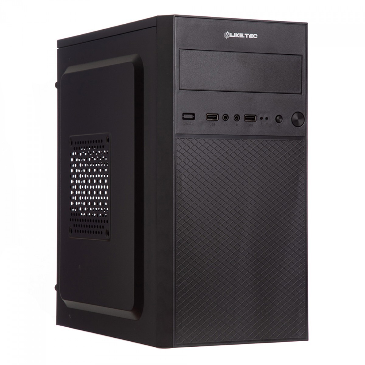 Gabinete Liketec Office Compacto C3, Mid Tower, MATX, Black, Sem Fonte, LC-MT-COMPACTOV-2048