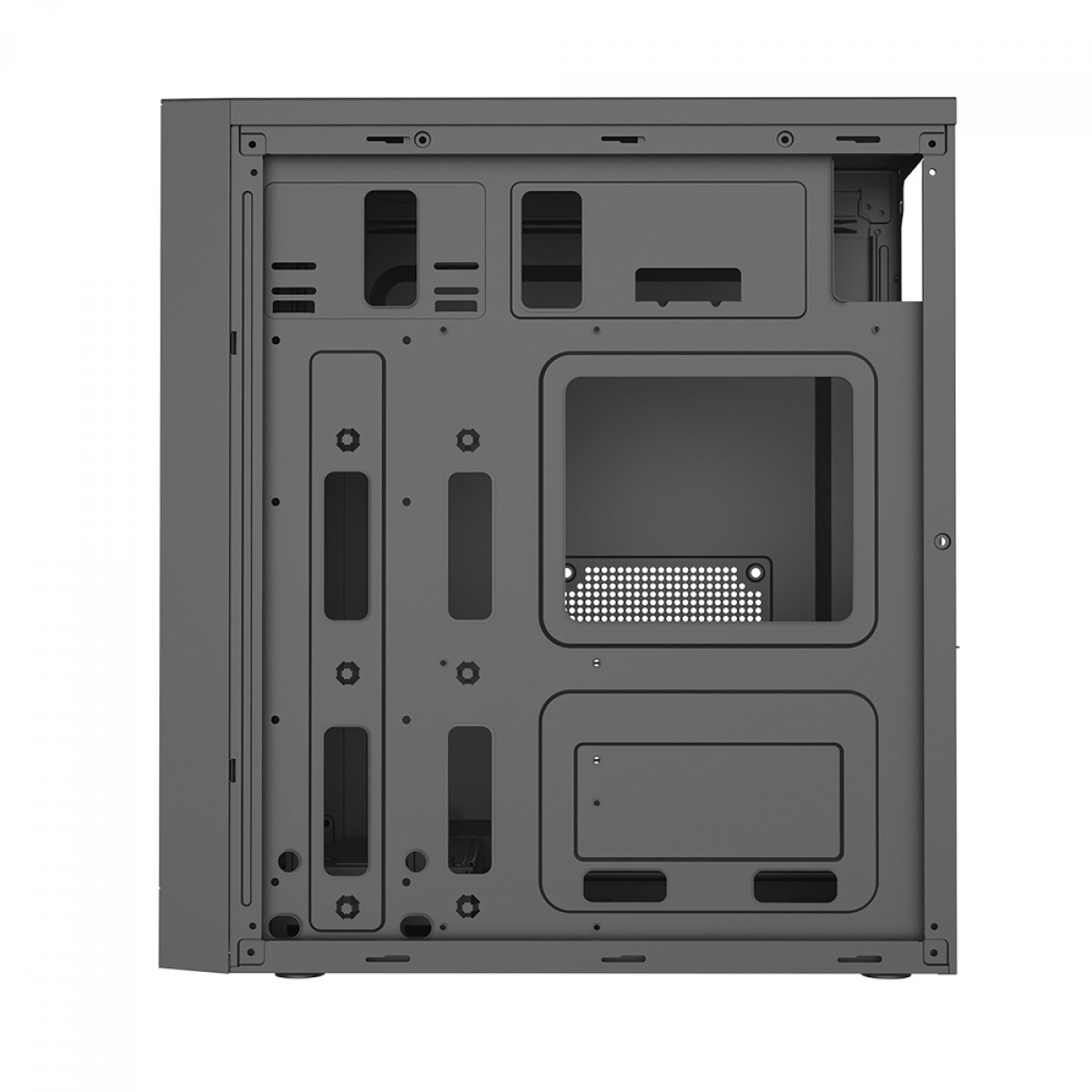 Gabinete Liketec Office Flow, Mid Tower, ATX, Preto, Sem Fonte, Sem Fan