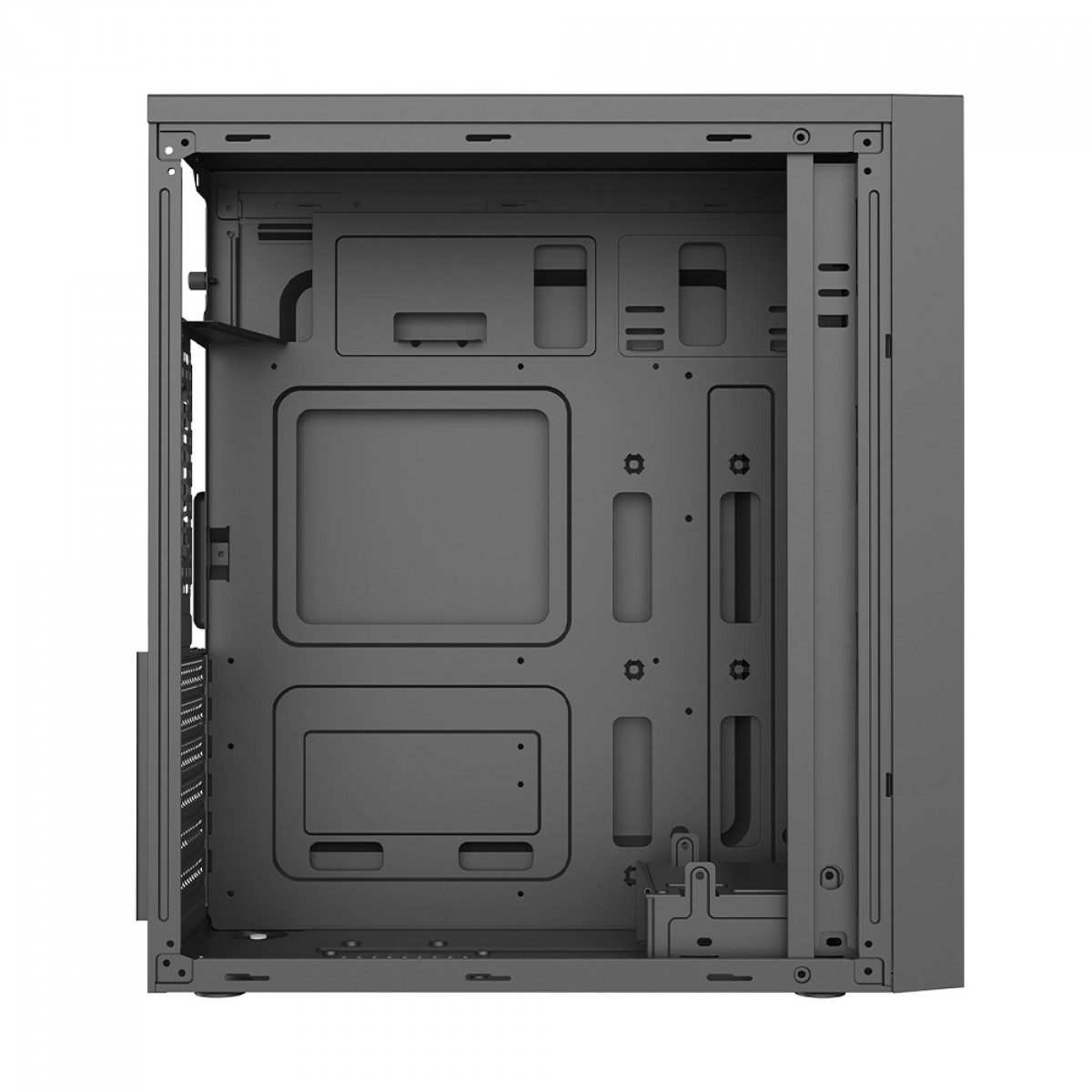 Gabinete Liketec Office Flow, Mid Tower, ATX, Preto, Sem Fonte, Sem Fan