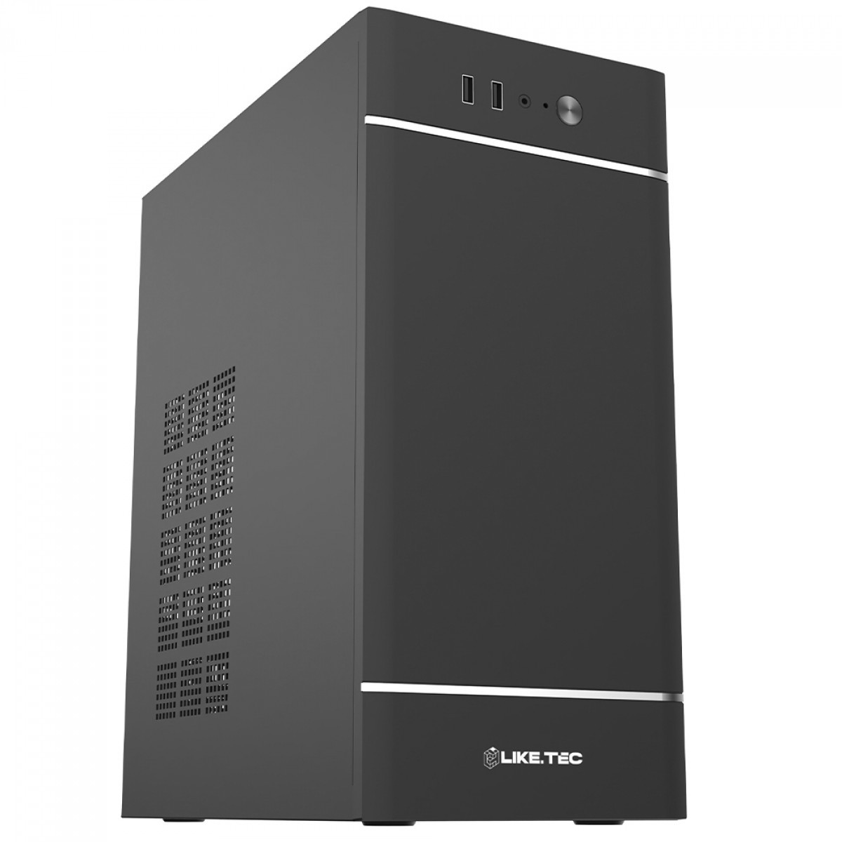 Gabinete Liketec The Rock Office, Mid Tower, MATX, Sem Fonte, Sem Fans, Preto