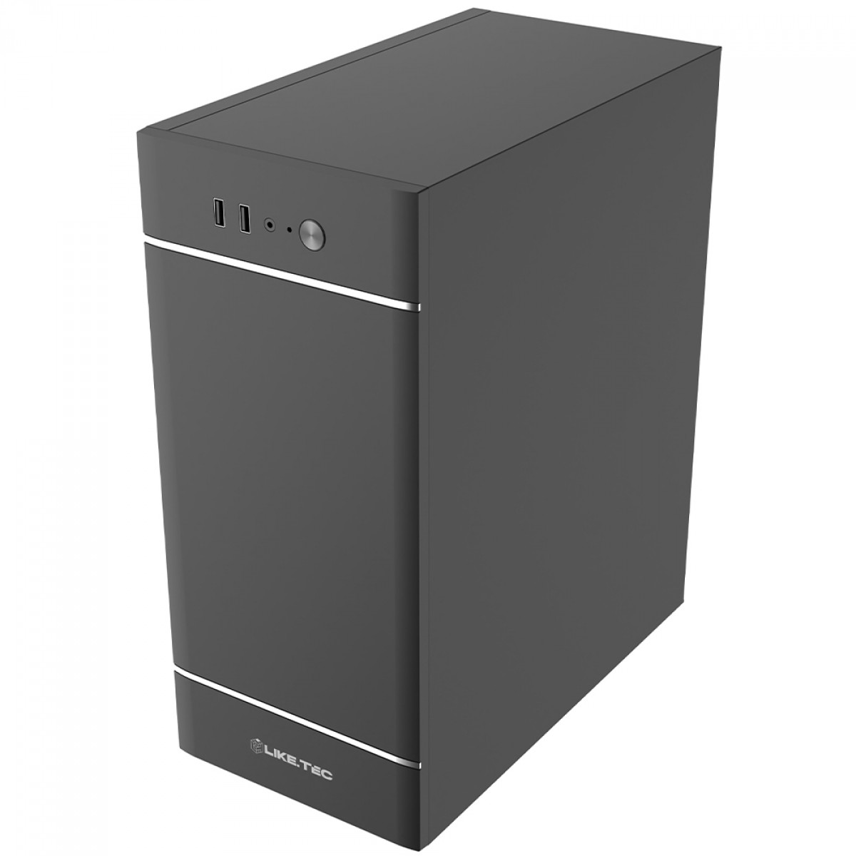 Gabinete Liketec The Rock Office, Mid Tower, MATX, Sem Fonte, Sem Fans, Preto