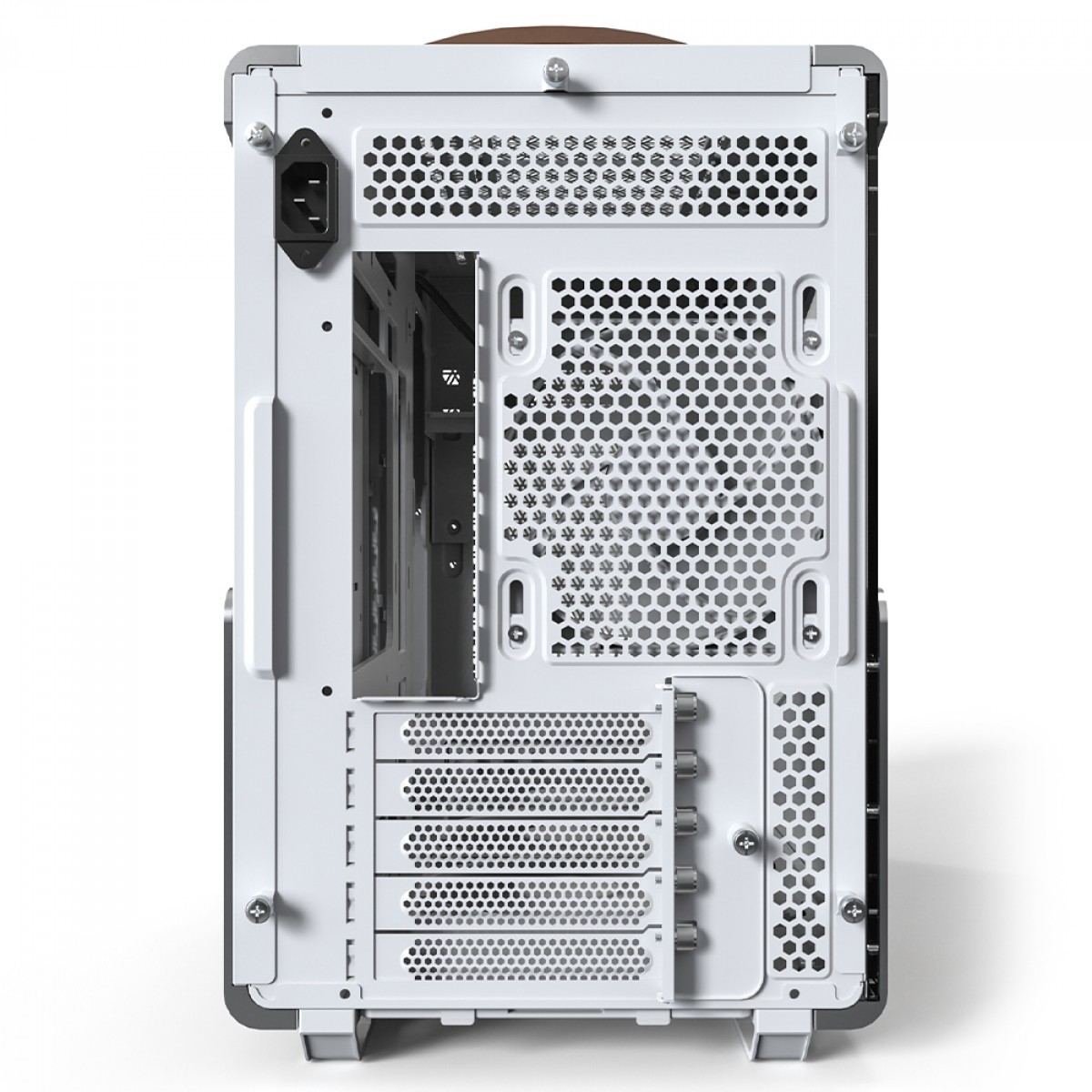 Gabinete Montech Heritage PRO, Mini Tower, Couro e Metal, mATX, Sem Fonte, Com 4 Fans, Branco