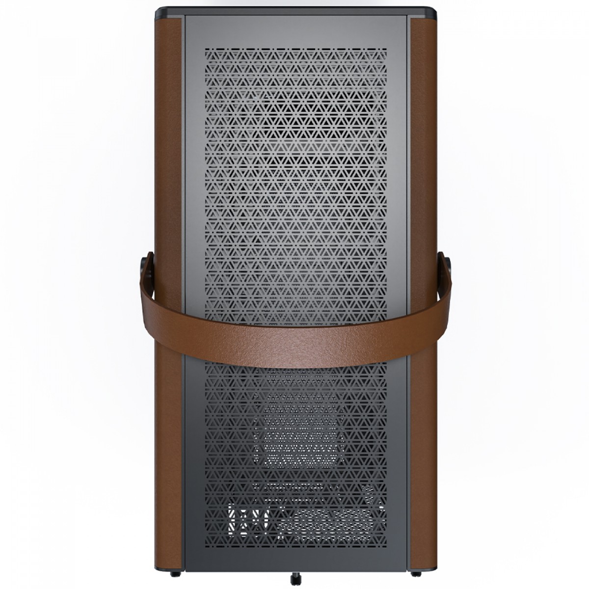 Gabinete Montech Heritage PRO, Mini Tower, Couro e Metal, mATX, Sem Fonte, Com 4 Fans, Preto